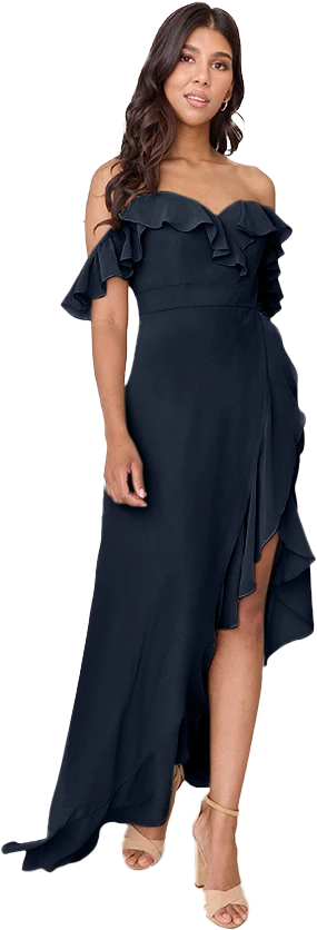 Scarlet Chiffon Dress | Made To Order - Image 125