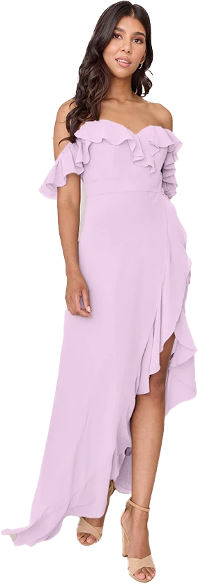 Scarlet Chiffon Dress | Made To Order - Image 130