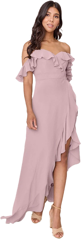 Scarlet Chiffon Dress | Made To Order - Image 131