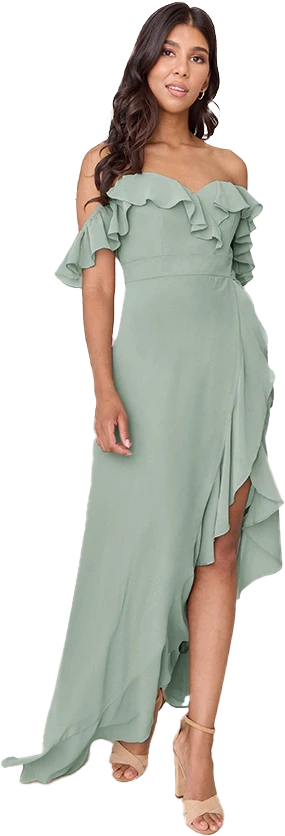 Scarlet Chiffon Dress | Made To Order - Image 137