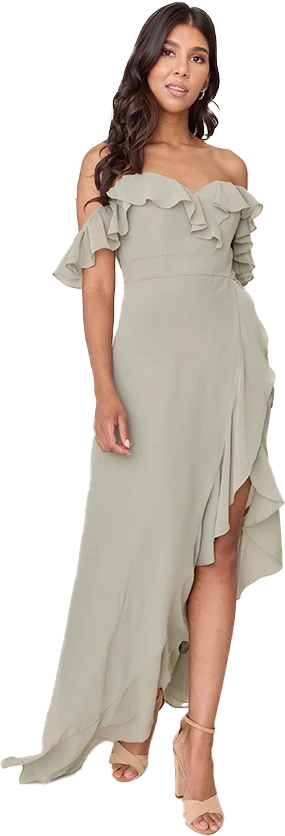 Scarlet Chiffon Dress | Made To Order - Image 139