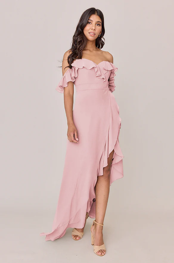 Scarlet Chiffon Dress | Made To Order - Image 14