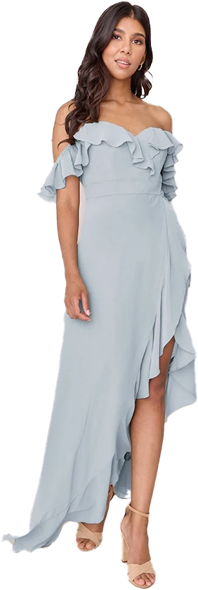 Scarlet Chiffon Dress | Made To Order - Image 140