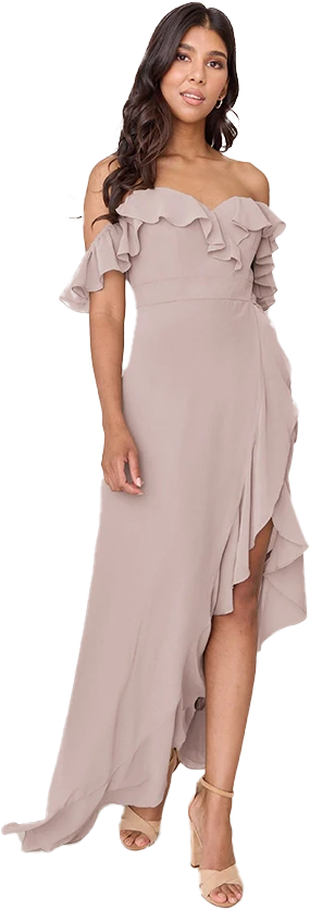 Scarlet Chiffon Dress | Made To Order - Image 141