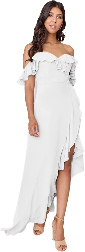 Scarlet Chiffon Dress | Made To Order - Image 142