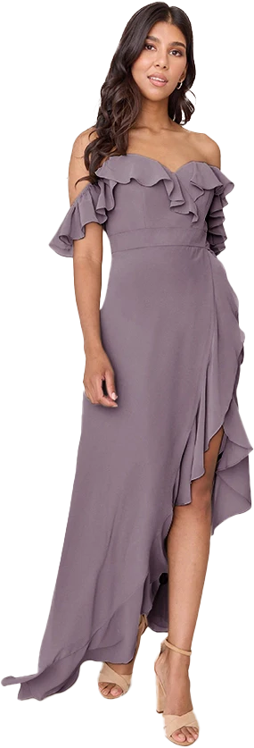 Scarlet Chiffon Dress | Made To Order - Image 143