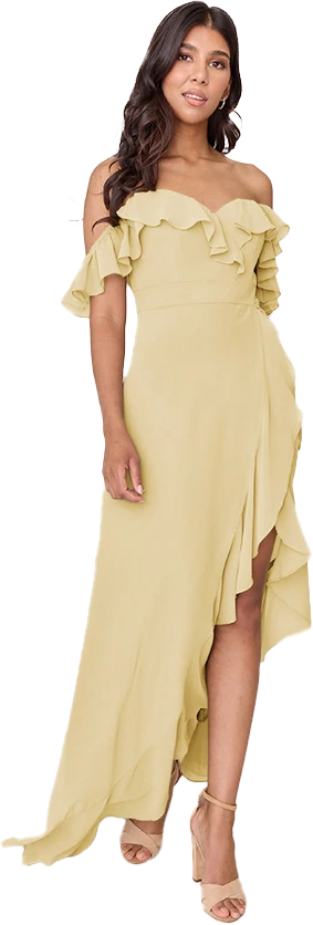 Scarlet Chiffon Dress | Made To Order - Image 144