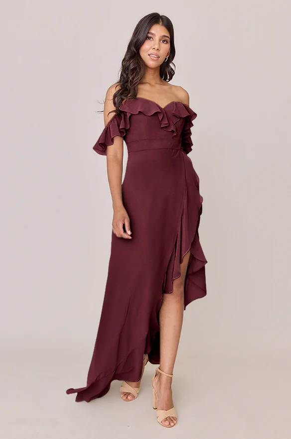 Scarlet Chiffon Dress | Made To Order - Image 16