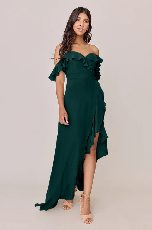 Scarlet Chiffon Dress | Made To Order - Image 22