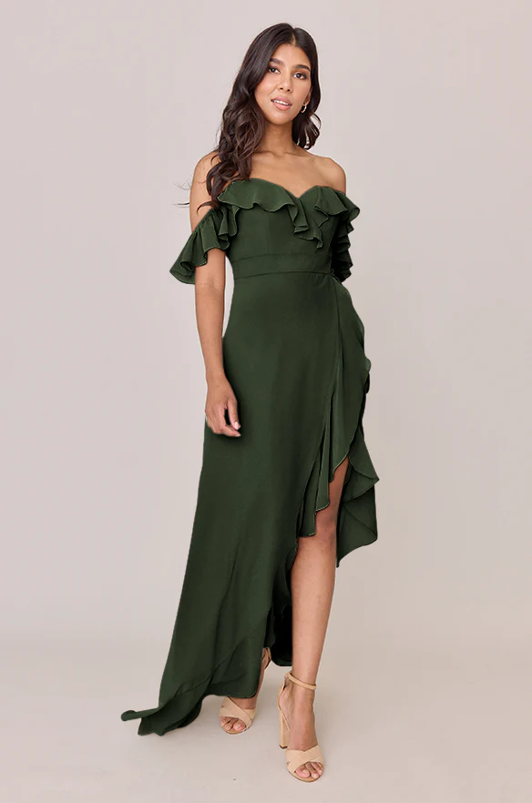 Scarlet Chiffon Dress | Made To Order - Image 24