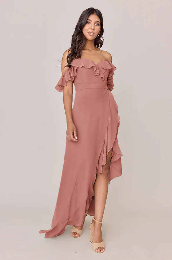 Scarlet Chiffon Dress | Made To Order - Image 28