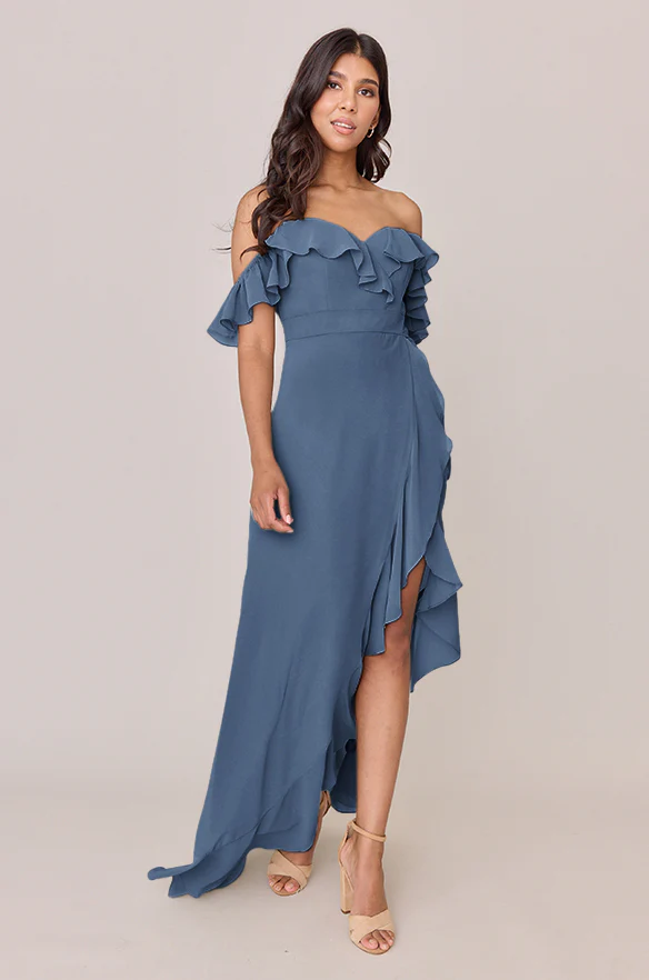 Scarlet Chiffon Dress | Made To Order - Image 30