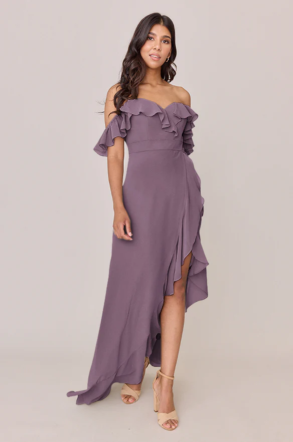 Scarlet Chiffon Dress | Made To Order - Image 32