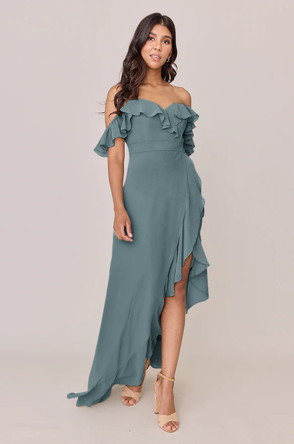 Scarlet Chiffon Dress | Made To Order - Image 34