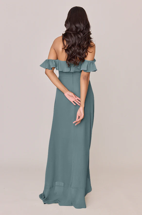 Scarlet Chiffon Dress | Made To Order - Image 35