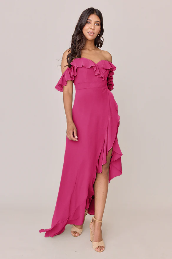 Scarlet Chiffon Dress | Made To Order - Image 40