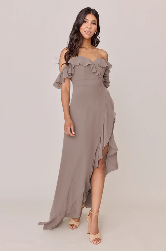 Scarlet Chiffon Dress | Made To Order - Image 42