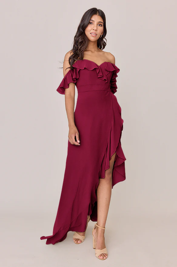 Scarlet Chiffon Dress | Made To Order - Image 50