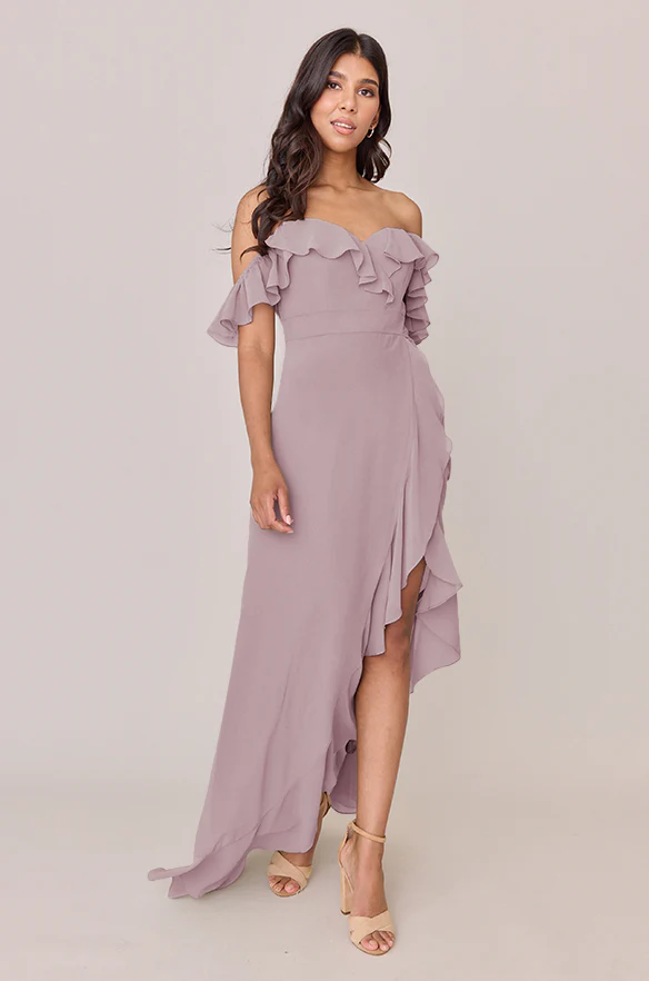 Scarlet Chiffon Dress | Made To Order - Image 52