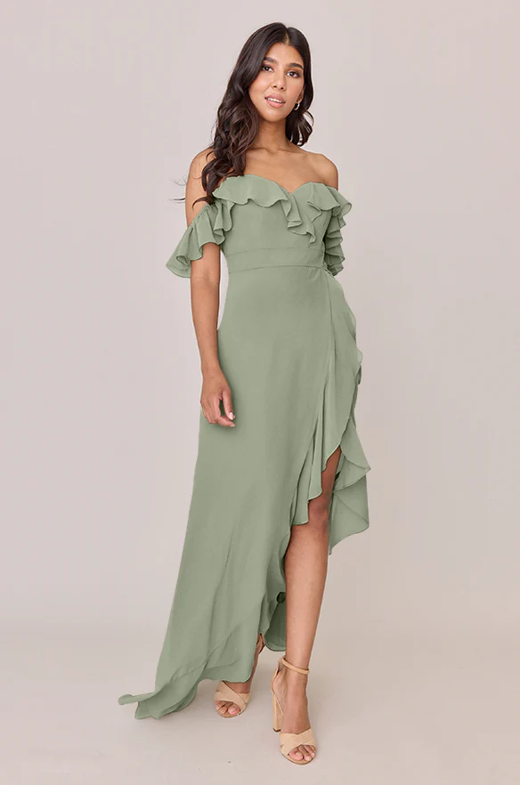 Scarlet Chiffon Dress | Made To Order - Image 56