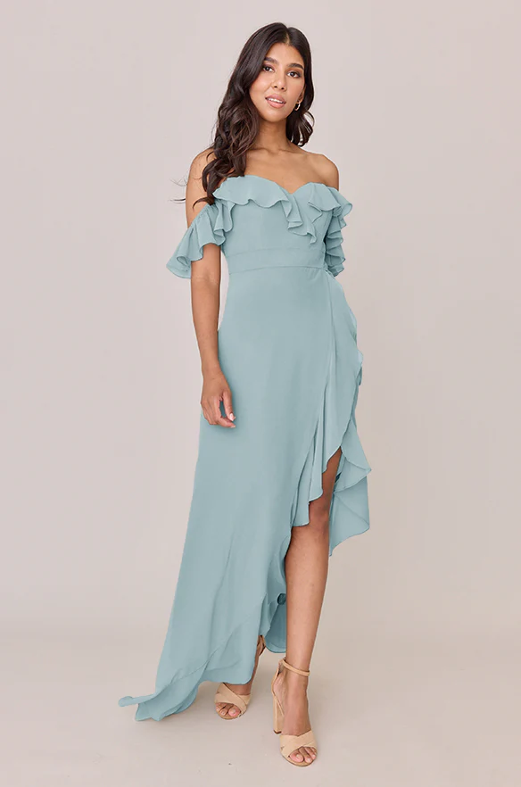 Scarlet Chiffon Dress | Made To Order - Image 64