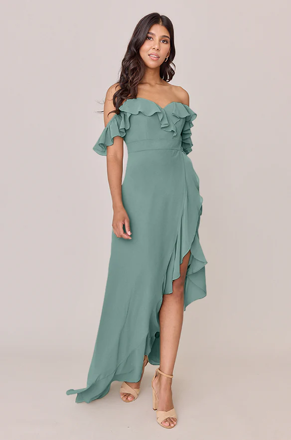 Scarlet Chiffon Dress | Made To Order - Image 72