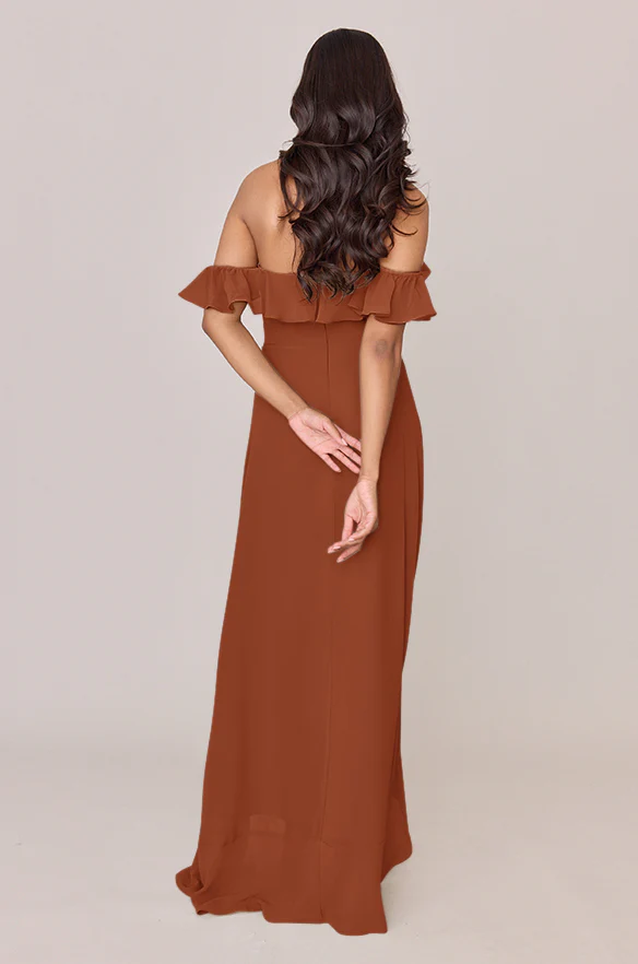 Scarlet Chiffon Dress | Made To Order - Image 79