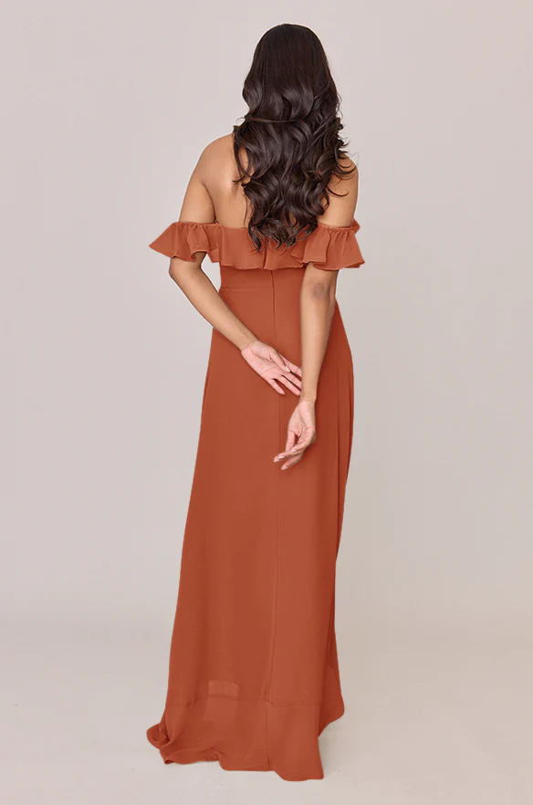 Scarlet Chiffon Dress | Made To Order - Image 81
