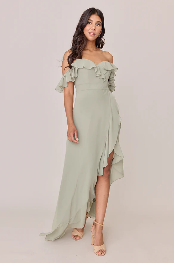 Scarlet Chiffon Dress | Made To Order - Image 86