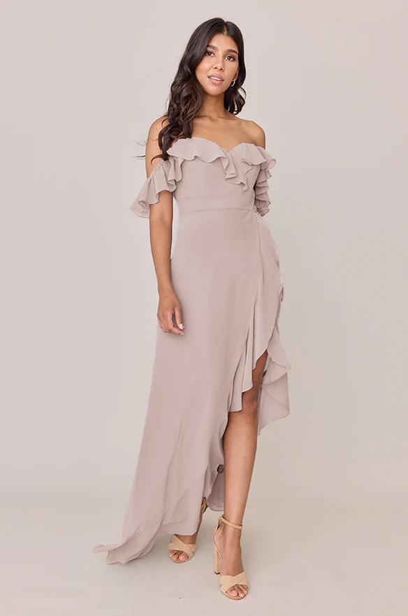 Scarlet Chiffon Dress | Made To Order - Image 90