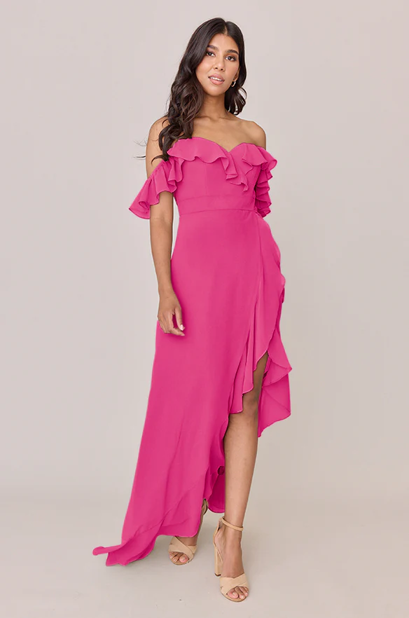 Scarlet Chiffon Dress | Made To Order - Image 98