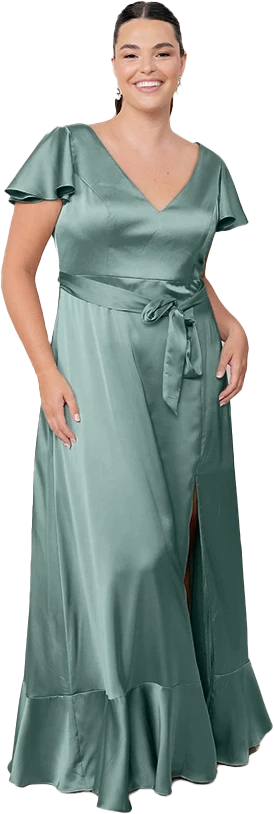 Thalia Satin Dress | Made To Order - Image 130