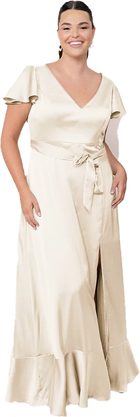 Thalia Satin Dress | Made To Order - Image 138