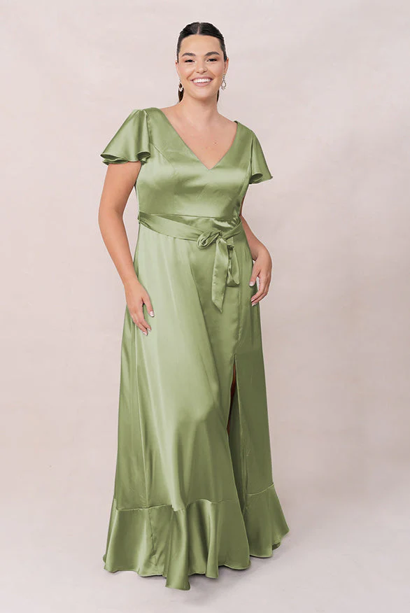 Thalia Satin Dress | Made To Order - Image 144