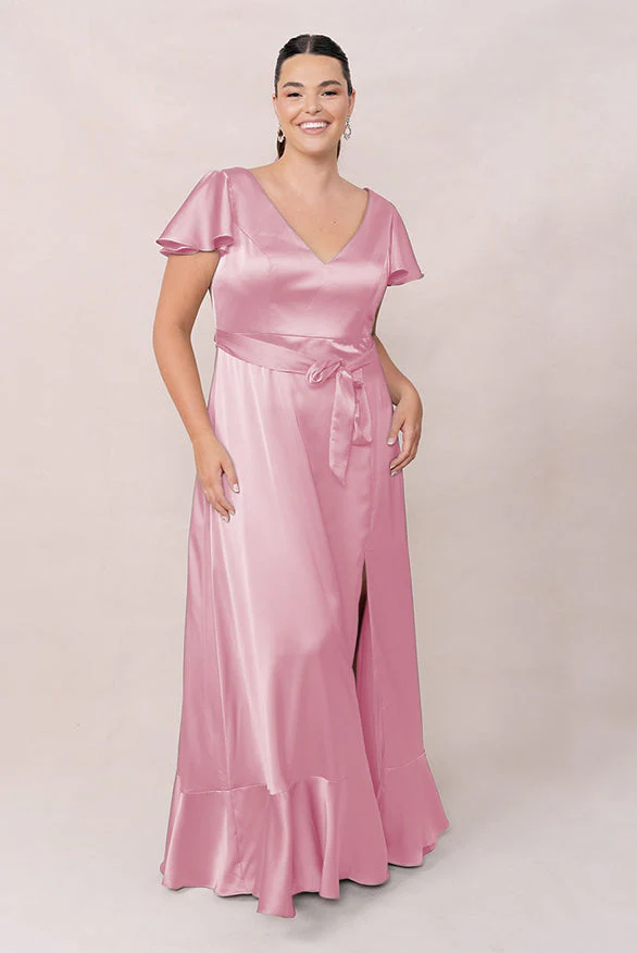 Thalia Satin Dress | Made To Order - Image 146
