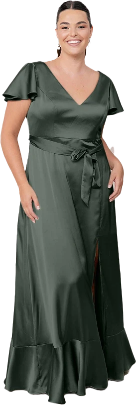 Thalia Satin Dress | Made To Order - Image 157