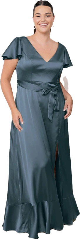 Thalia Satin Dress | Made To Order - Image 161