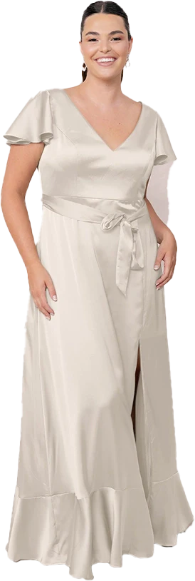 Thalia Satin Dress | Made To Order - Image 170