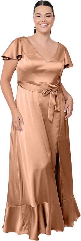 Thalia Satin Dress | Made To Order - Image 172