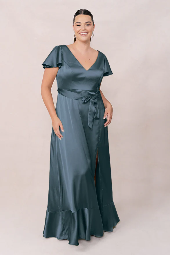 Thalia Satin Dress | Made To Order - Image 37