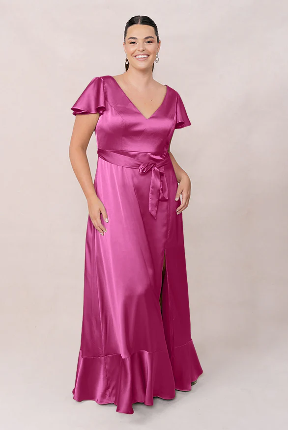 Thalia Satin Dress | Made To Order - Image 41
