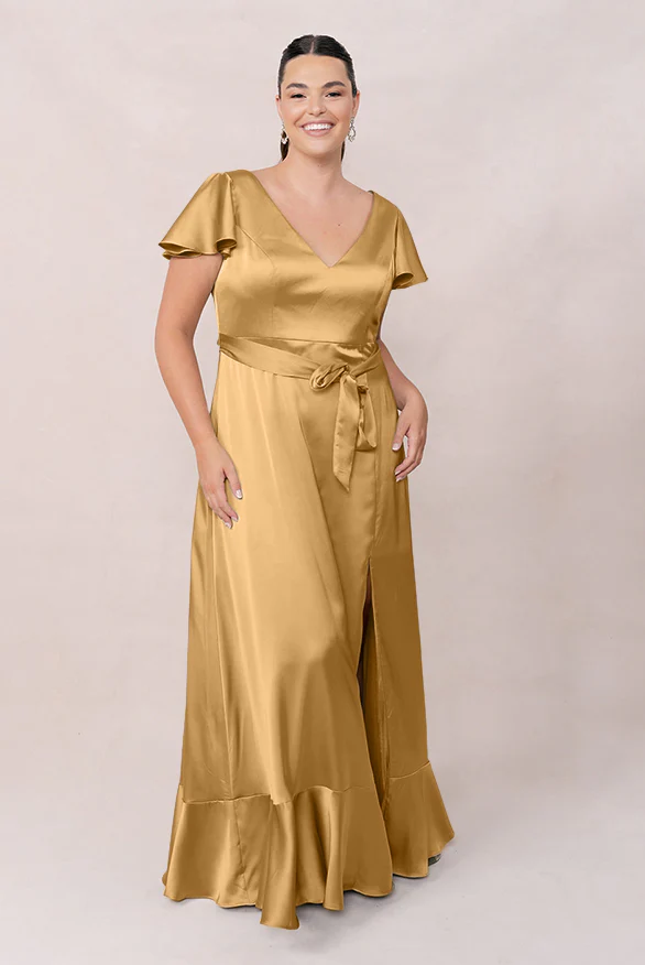Thalia Satin Dress | Made To Order - Image 43
