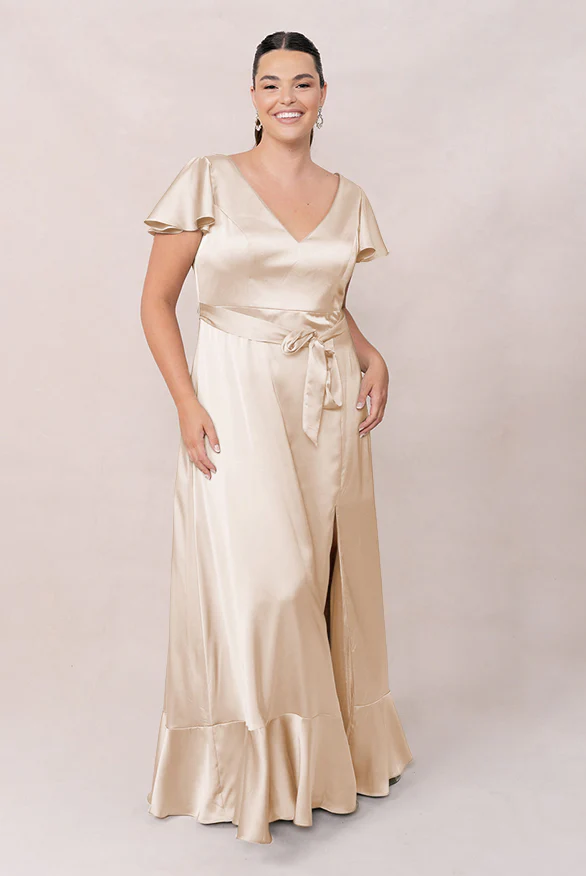 Thalia Satin Dress | Made To Order - Image 45