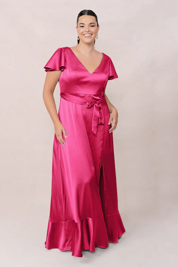 Thalia Satin Dress | Made To Order - Image 49