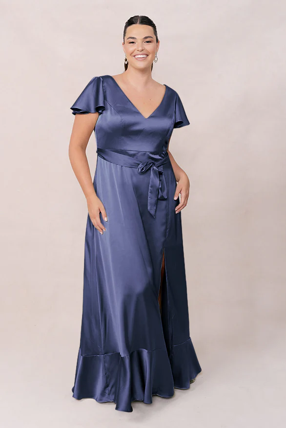 Thalia Satin Dress | Made To Order - Image 51
