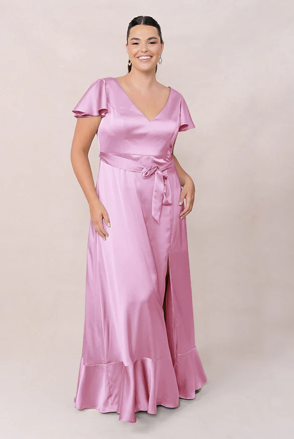 Thalia Satin Dress | Made To Order - Image 63