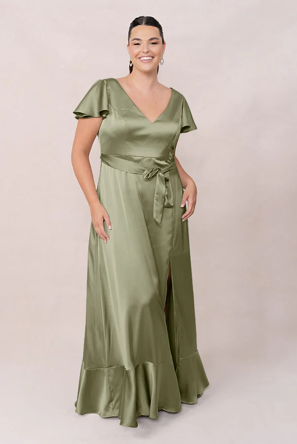 Thalia Satin Dress | Made To Order - Image 65