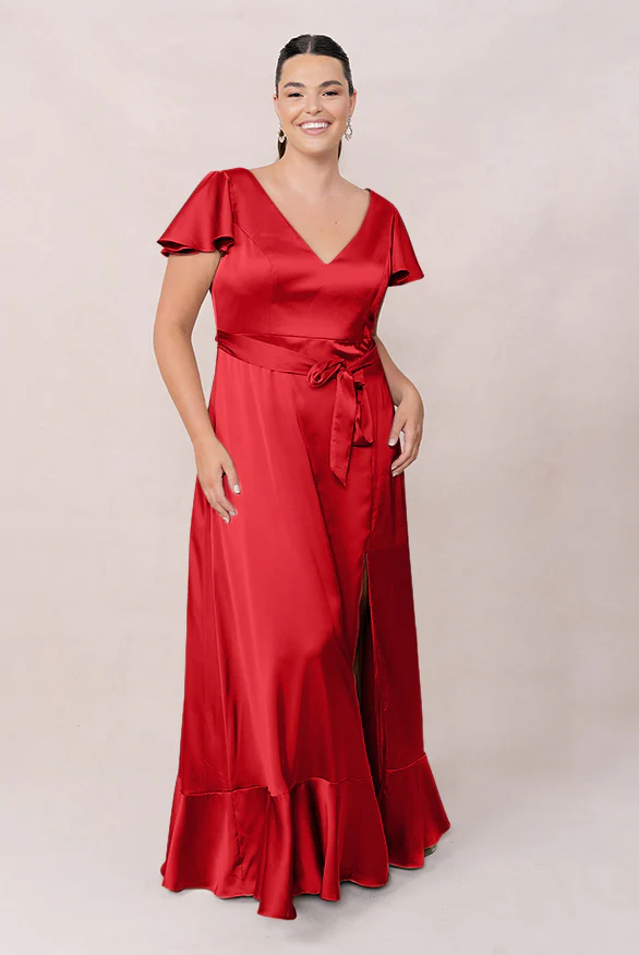 Thalia Satin Dress | Made To Order - Image 77