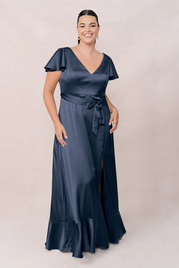 Thalia Satin Dress | Made To Order - Image 79