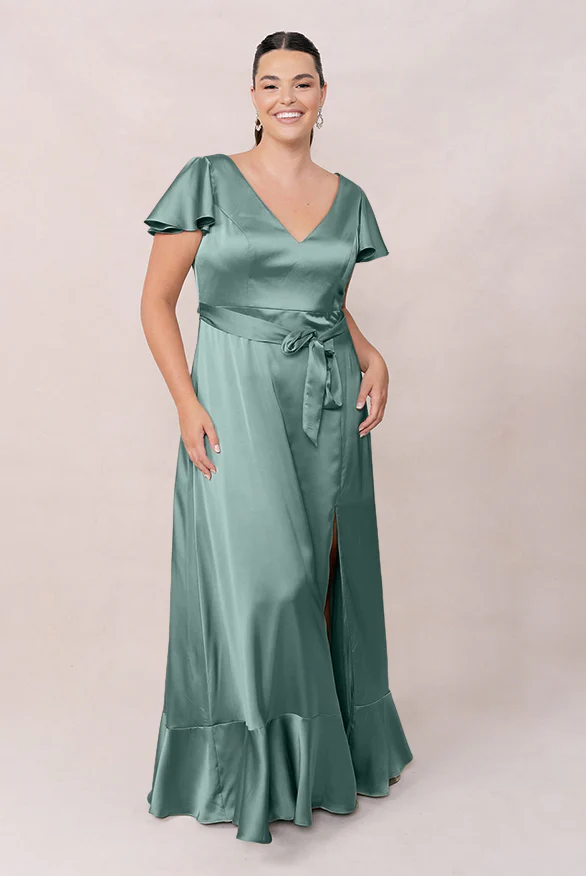 Thalia Satin Dress | Made To Order - Image 85
